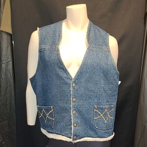VINTAGE Men's Blue Denim Vest